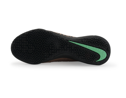 Nike Kids HypervenomX Proximo Indoor Soccer Shoes Metallic Red Bronze/Green Glow/Black