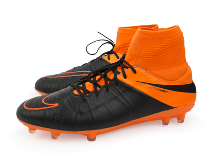 Nike Men's Hypervenom Phatal II Leather FG Black/Total Orange/White