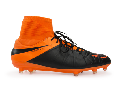 Nike Men's Hypervenom Phatal II Leather FG Black/Total Orange/White
