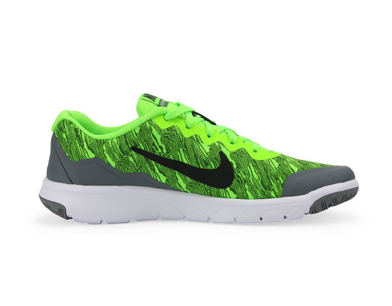 Nike Kids Flex Experience 4 Print GS Electric Green/Black/Grey/White