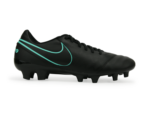 Nike Men's Tiempo Genio II FG Black/Hyper Turqouise