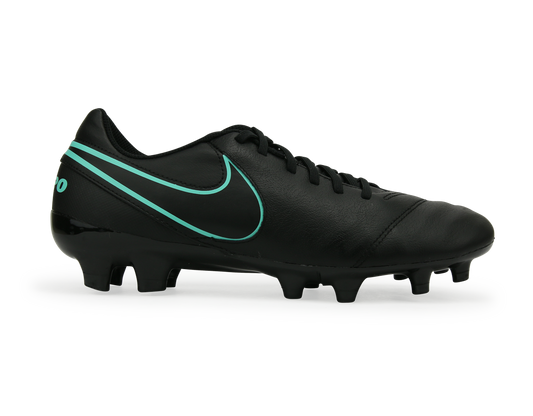 Nike Men's Tiempo Genio II FG Black/Hyper Turqouise
