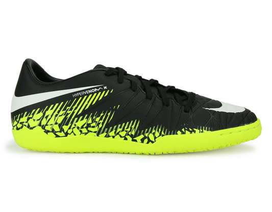 Nike Men's Hypervenom Phelon Indoor Soccer Shoes Black/White/Volt