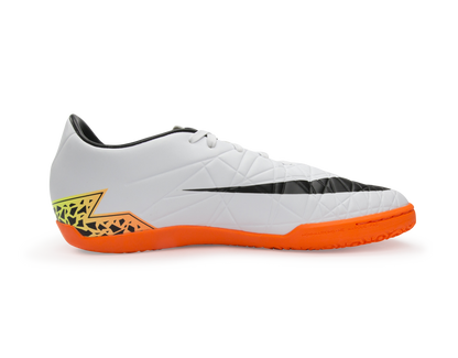 Nike Men's Hypervenom Phelon Indoor Soccer Shoes White/Black/Total Orange