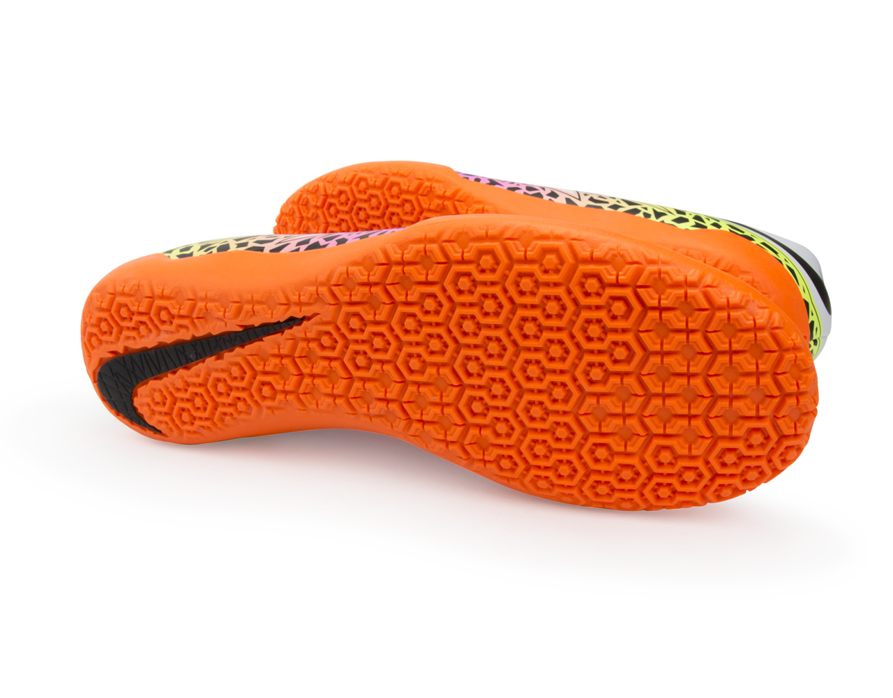 Nike Men's Hypervenom Phelon Indoor Soccer Shoes White/Black/Total Orange