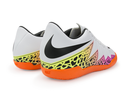 Nike Men's Hypervenom Phelon Indoor Soccer Shoes White/Black/Total Orange
