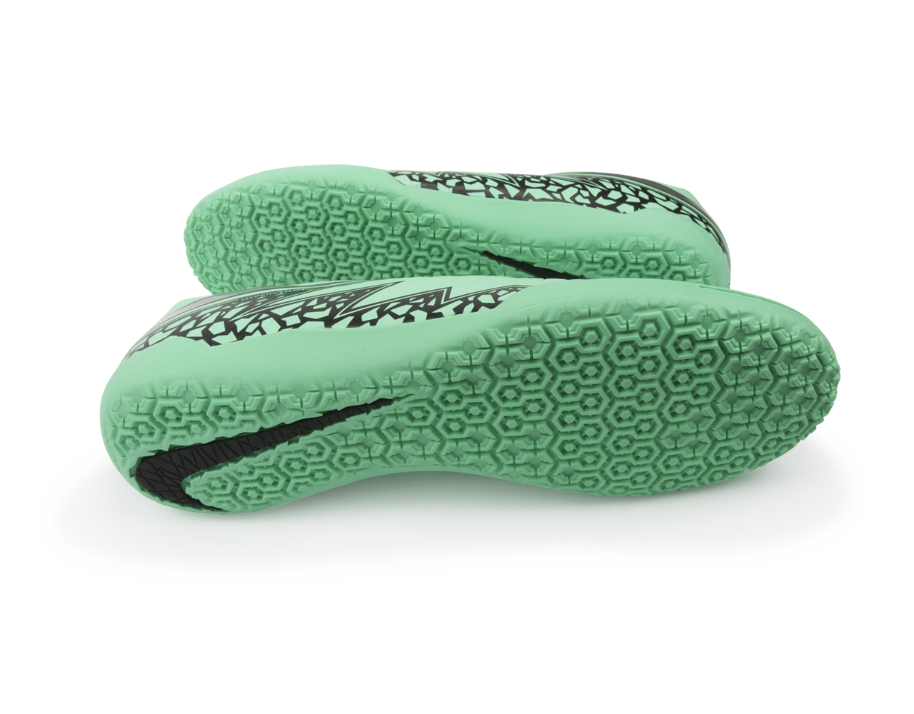 Nike Men's Hypervenom Phelon Indoor Soccer Shoes Green Glow/Metallic Silver/Hyper Orange