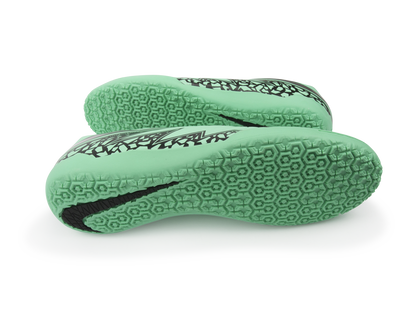 Nike Men's Hypervenom Phelon Indoor Soccer Shoes Green Glow/Metallic Silver/Hyper Orange