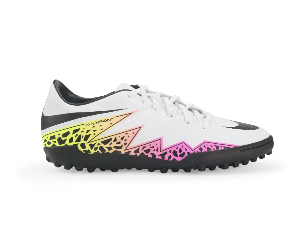 Nike Men's Hypervenom Phelon Turf Soccer Shoes White/Black/Total Orange/Volt