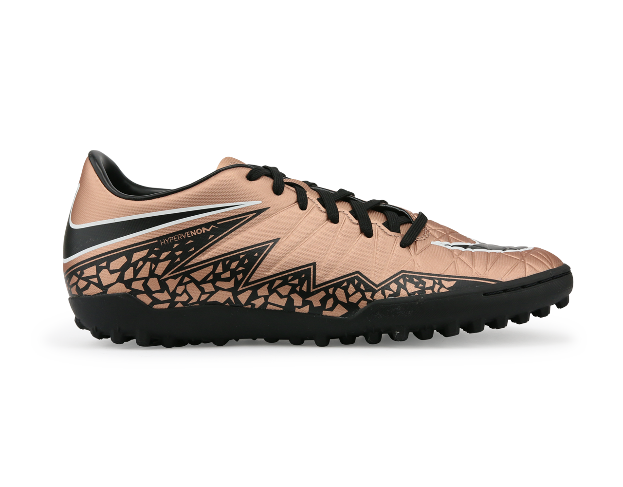 Nike Men's Hypervenom Phelon II Turf Soccer Shoes Metalic Red Bronz/Black Green/Glow White