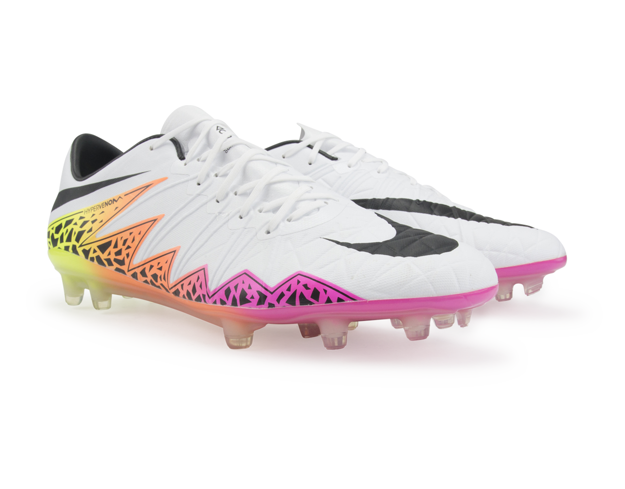 Nike Men's Hypervenom Phinish FG White/Black/Total Orange/Volt