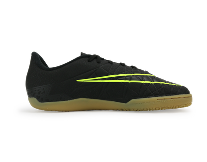 Nike Kids HypervenomX Phelon II Indoor Soccer Shoes Black/Black/Volt