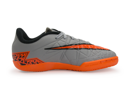 Nike Kids Hypervenom Phelon Indoor Soccer Shoes Wolf Grey/Total Orange/Black