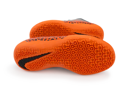 Nike Kids Hypervenom Phelon Indoor Soccer Shoes Wolf Grey/Total Orange/Black