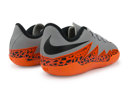 Nike Kids Hypervenom Phelon Indoor Soccer Shoes Wolf Grey/Total Orange/Black