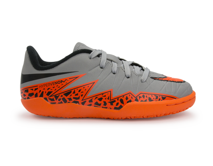 Nike Kids Hypervenom Phelon Indoor Soccer Shoes Wolf Grey/Total Orange/Black