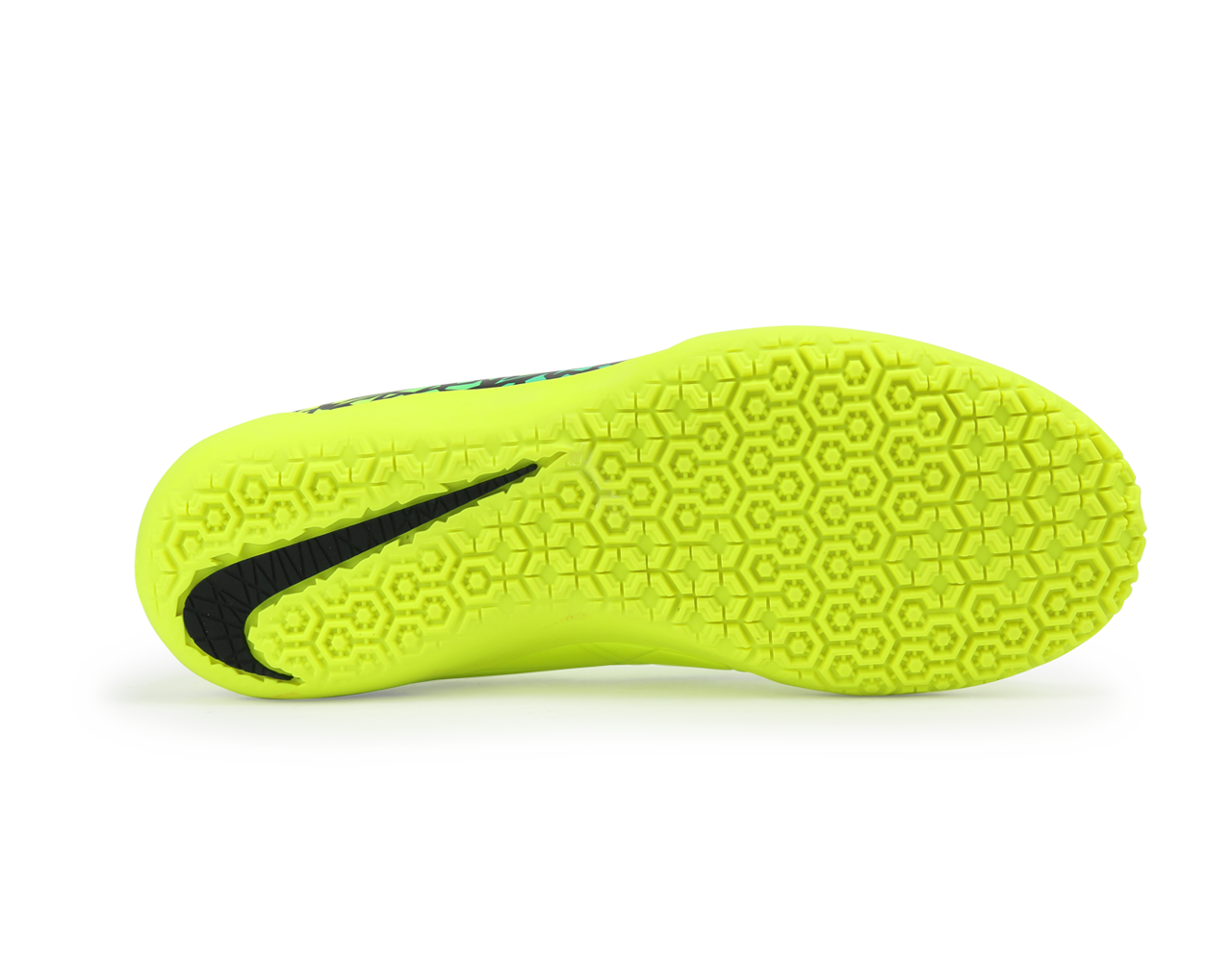 Nike Kids Hypervenom Phelon II Indoor Soccer Shoes Volt Black/Hyper Turquoise/Clear Jade