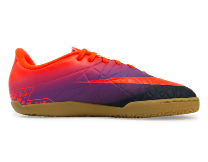 Nike Kids HypervenomX Phelon II Indoor Soccer Shoes Total Crimson/Obsidian Vivid
