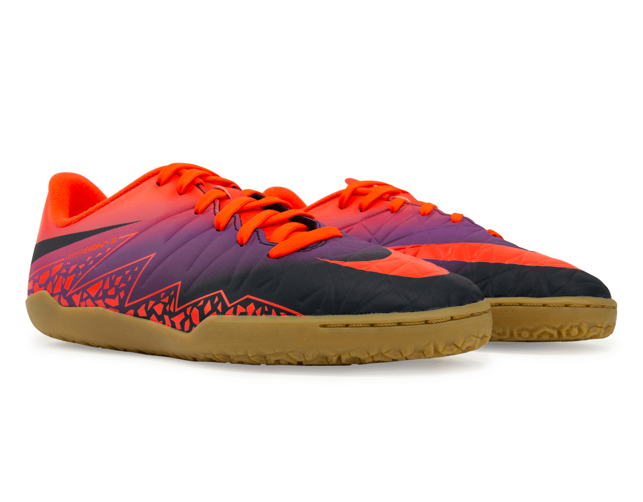 Nike Kids HypervenomX Phelon II Indoor Soccer Shoes Total Crimson/Obsidian Vivid
