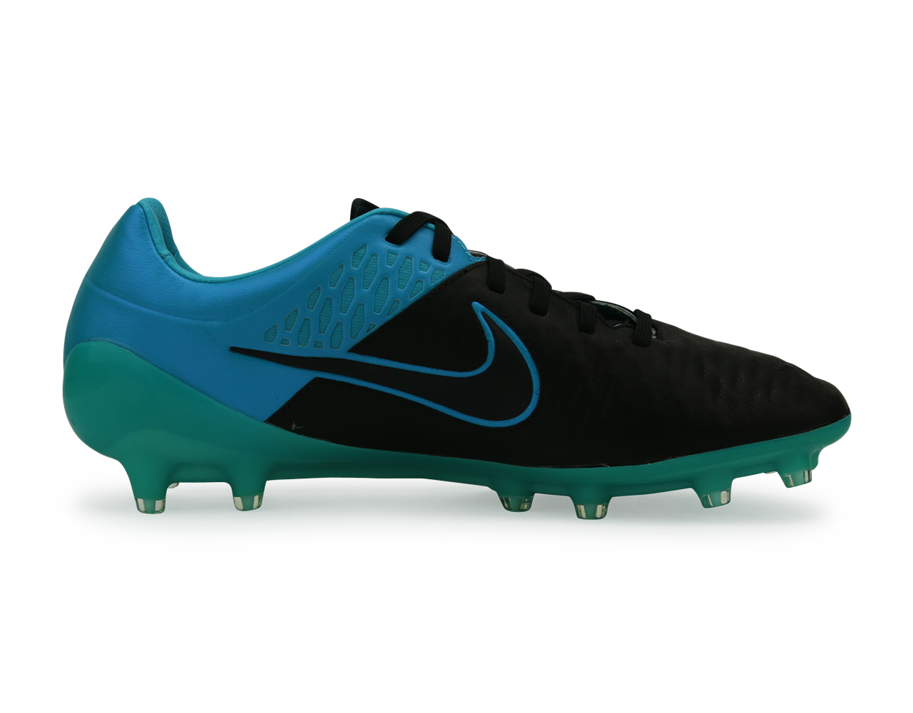 Nike Men's Magista Opus Leather FG Black/Torquoise Blue/Black