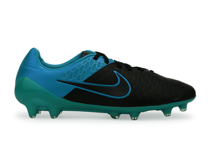 Nike Men's Magista Opus Leather FG Black/Torquoise Blue/Black
