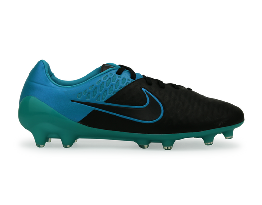 Nike Men's Magista Opus Leather FG Black/Torquoise Blue/Black
