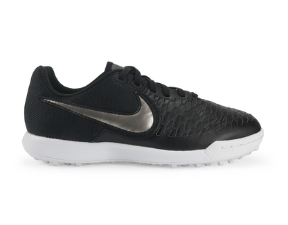Nike Kids MagistaX Pro Turf Soccer Shoes Black/Metallic Pewter/White