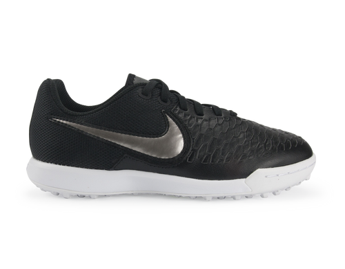 Nike Kids MagistaX Pro Turf Soccer Shoes Black/Metallic Pewter/White