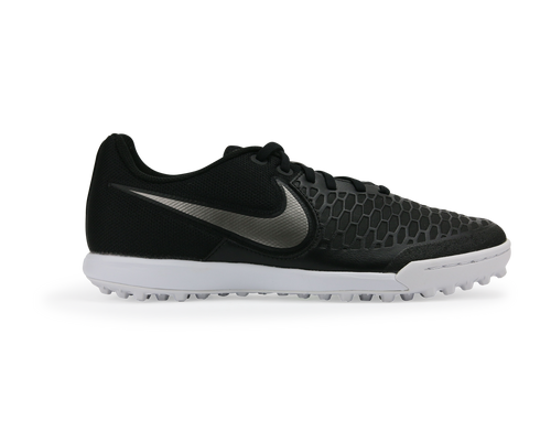 Nike Men's MagistaX Pro Turf Soccer Shoes  Black/Metallic Pewter/White/Green Glow