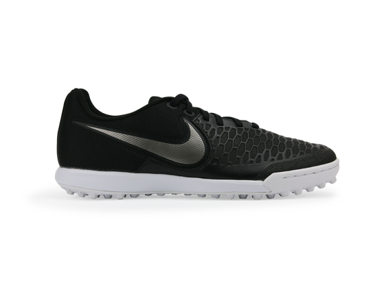 Nike Men's MagistaX Pro Turf Soccer Shoes  Black/Metallic Pewter/White/Green Glow