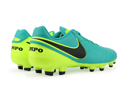 Nike Men's Tiempo Genio Leather FG Clear Jade/Black/Volt