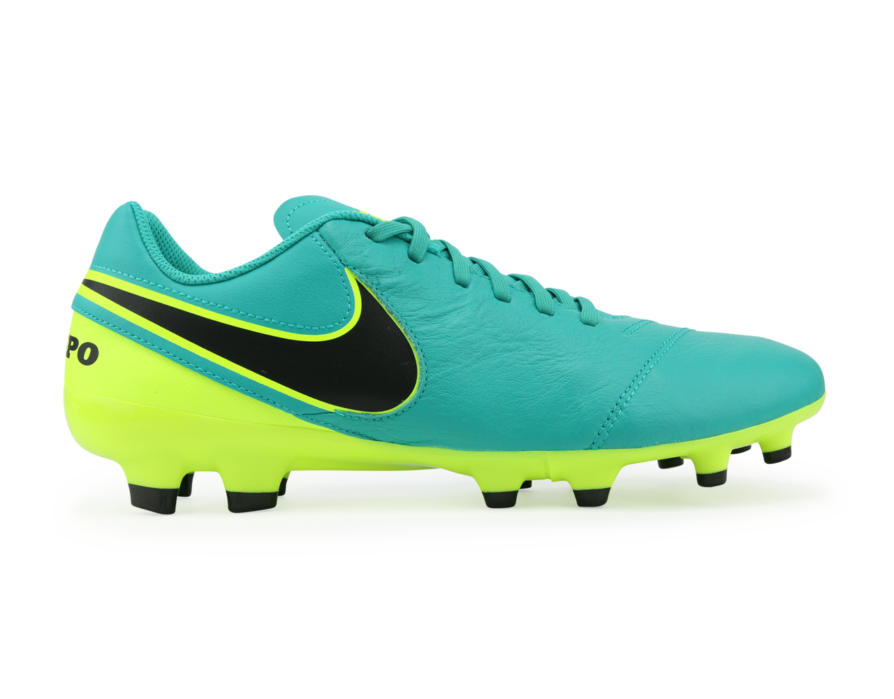Nike Men's Tiempo Genio Leather FG Clear Jade/Black/Volt