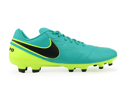 Nike Men's Tiempo Genio Leather FG Clear Jade/Black/Volt