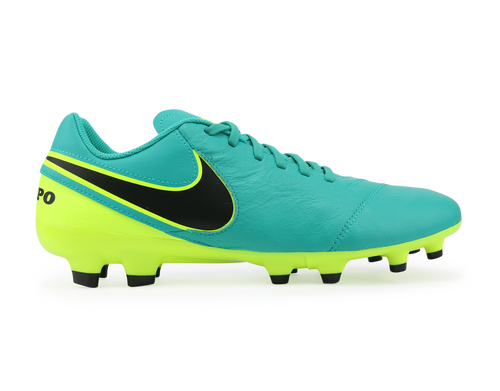 Nike Men's Tiempo Genio Leather FG Clear Jade/Black/Volt