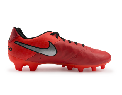 Nike Men's Tiempo Genio Leather FG Light Crimson/Metallic Silver/Total Crimson