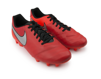 Nike Men's Tiempo Genio Leather FG Light Crimson/Metallic Silver/Total Crimson