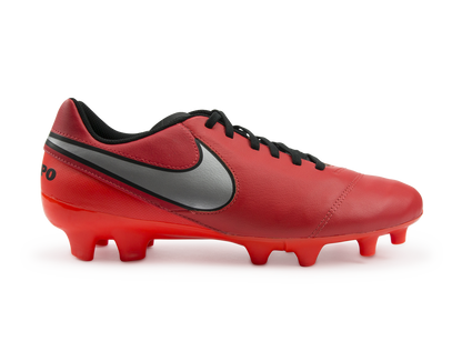 Nike Men's Tiempo Genio Leather FG Light Crimson/Metallic Silver/Total Crimson