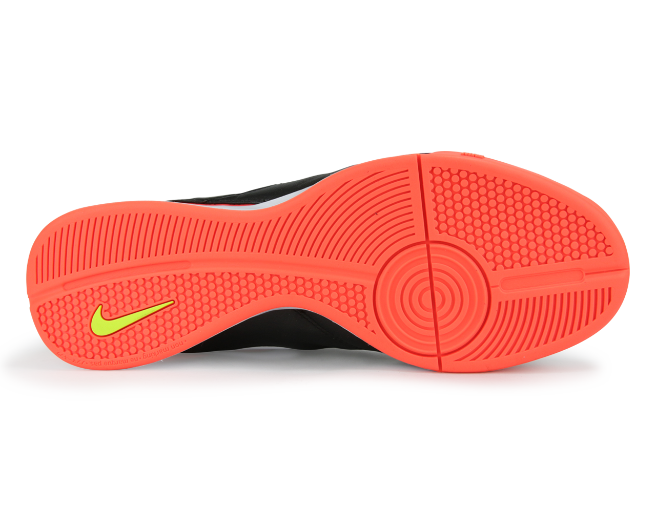 Nike Men's TiempoX Genio II Indoor Shoes Black/White/Hyper Orange/Volt
