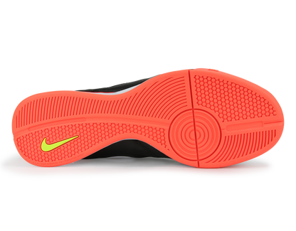 Nike Men's TiempoX Genio II Indoor Shoes Black/White/Hyper Orange/Volt
