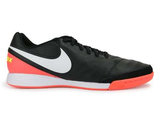 Nike Men's TiempoX Genio II Indoor Shoes Black/White/Hyper Orange/Volt