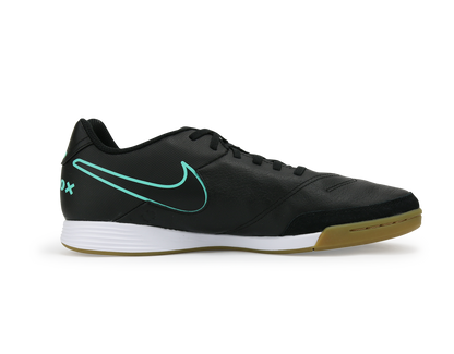 Nike Men's TiempoX Genio II Indoor Soccer Shoes Black/Hyper Turqouise