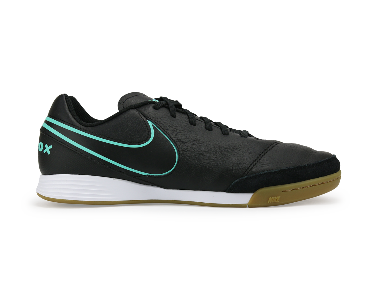 Nike Men's TiempoX Genio II Indoor Soccer Shoes Black/Hyper Turqouise