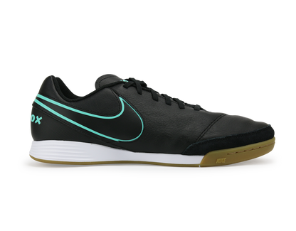 Nike Men's TiempoX Genio II Indoor Soccer Shoes Black/Hyper Turqouise