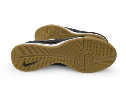 Nike Men's Tiempo Genio II Leather Indoor Soccer Shoes  Black/White/Metallic Gold