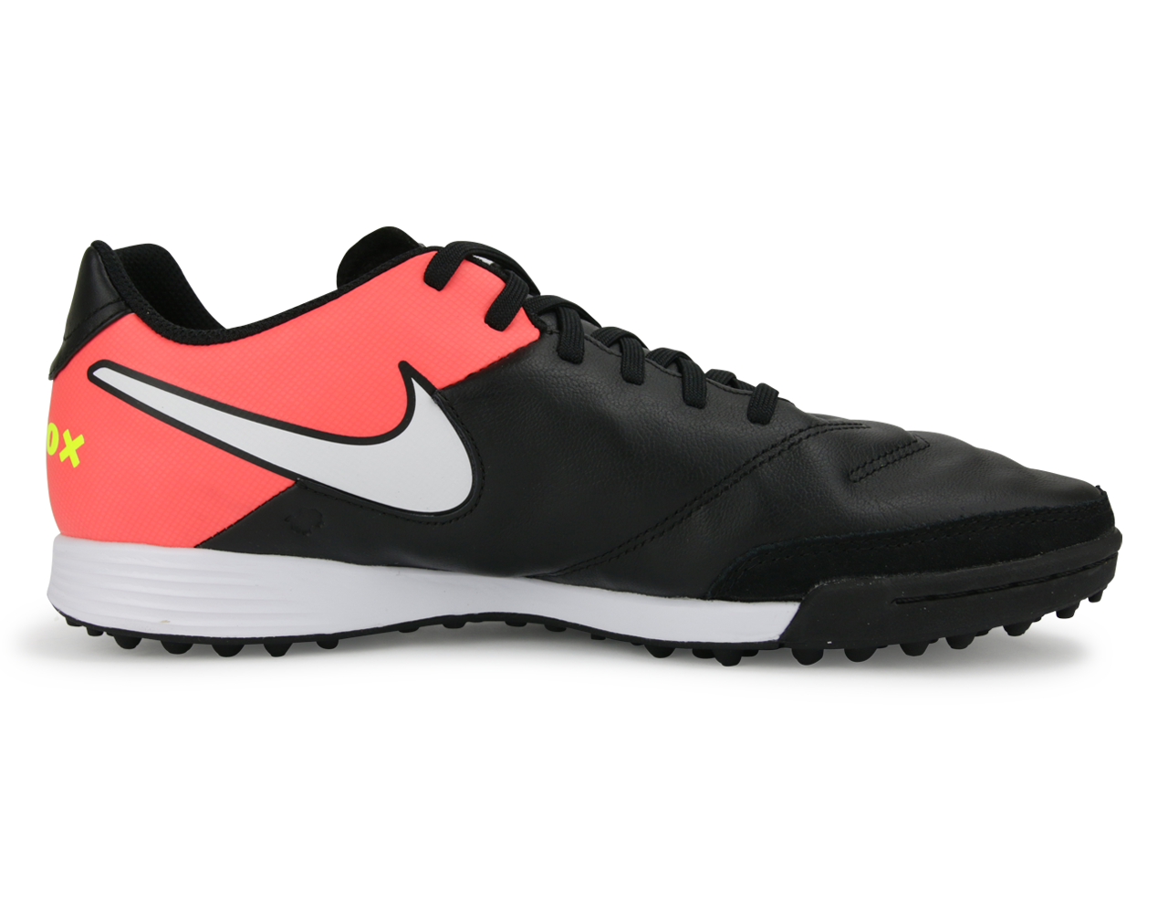 Nike Men's TiempoX Genio II Turf Shoes Black/White/Hyper Orange/Volt