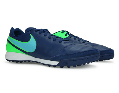 Nike Men's TiempoX Genio II Turf Shoes Costal Blue/Polarized Blue/Rage Green