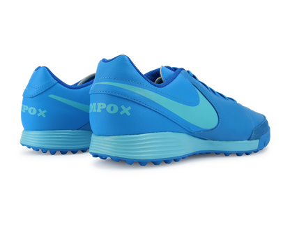 Nike Men's Tiempo Genio II Turf Soccer Shoes Blue Glow/Polarized Blue/Soar