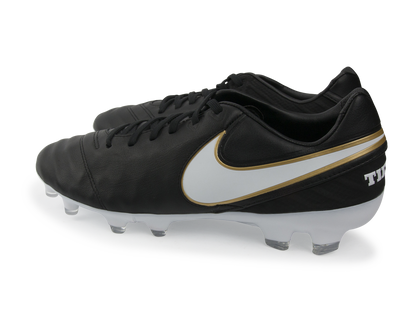 Nike Men's Tiempo Legacy II FG Black/White/Mettallic Gold