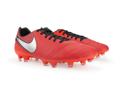 Nike Men's Tiempo Legacy II FG Light Crimson/Metallic Silver/Total Crimson
