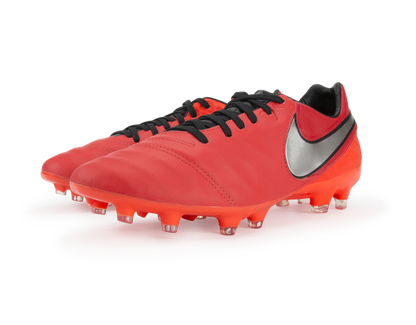Nike Men's Tiempo Legacy II FG Light Crimson/Metallic Silver/Total Crimson